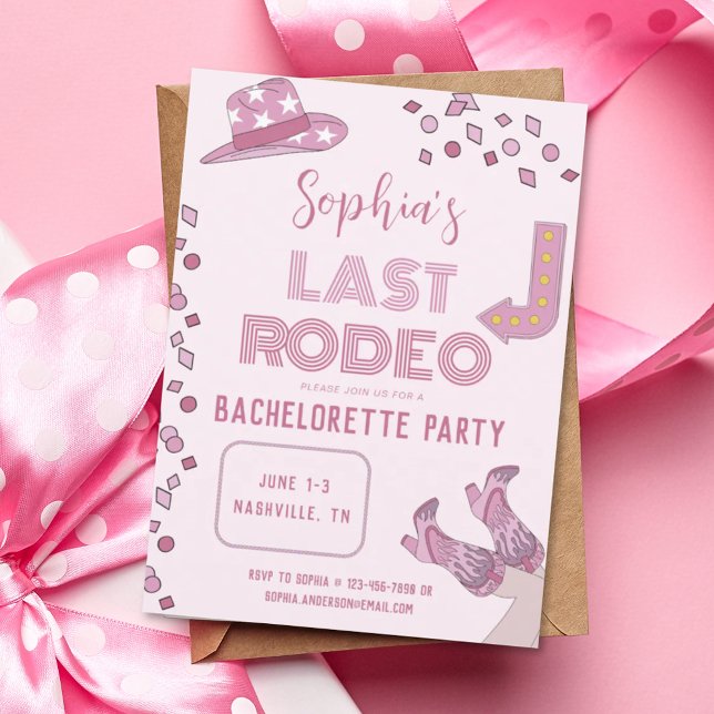 Invitation Dernier Rodeo Nash Bash Nashville Bachelorette Par (Créateur téléchargé)