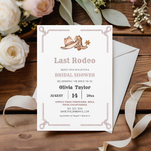 Invitation Dernier Rodeo Western Mariage Cowgirl Fête des mar