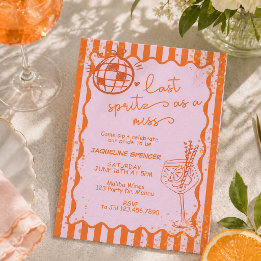 Invitation Dernier Spritz avant le grand jour, Enterrement de