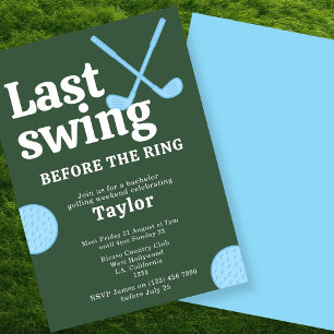 Invitation Dernier Swing Avant Le Bachelor De Golf Ring
