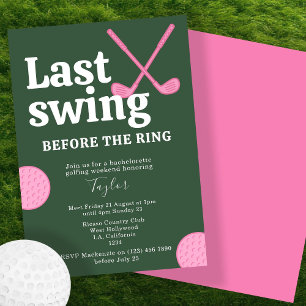 Invitation Dernier Swing Avant Le Golf Bachelorette de l'Anne