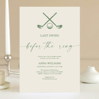 Invitation Dernier Swing Avant Le Mariage Golf Enterrement de