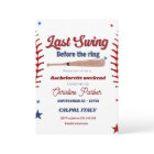 Dernier Swing avant le ring Baseball Bachelorette