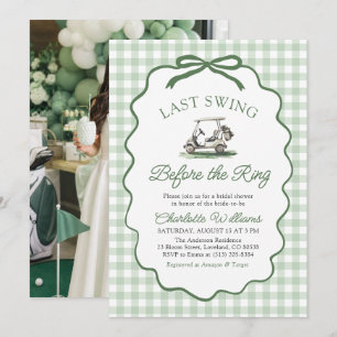 Invitation Dernier Swing de Sage Golf Avant la Douche de Mari