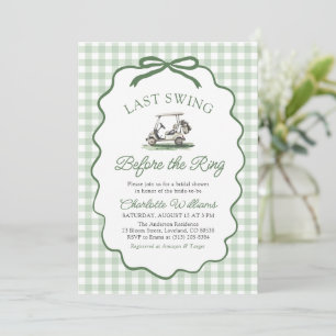 Invitation Dernier Swing de Sage Golf Avant la Douche de Mari