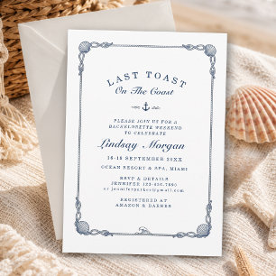 Invitation Dernier Toast sur la Côte ! Enterrement de vie de 