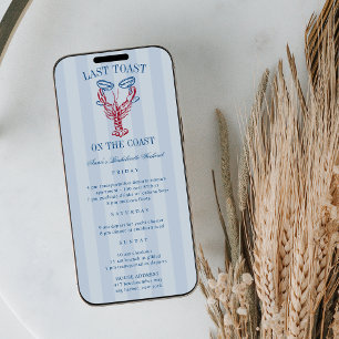 Invitation Dernier Toast sur la Côte Itinéraire de la Bachelo