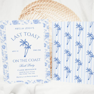 Invitation Dernier Toast Sur La Côte Palmiers Enterrement de