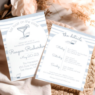 Invitation Dernier toast sur la plage de la Côte Bachelorette