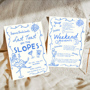 Invitation Dernier Toast Sur Les Pentes Bachelorette Week-End