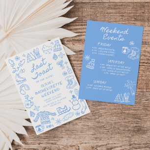 Invitation Dernier toast sur les pistes Bachelorette