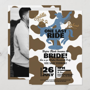 Invitation Dernier Tour de Manège en Denim Cowgirl pour Enter