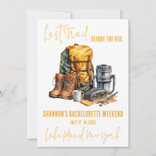 Invitation Dernier Trail, Randonnée Bachelorette Week-end