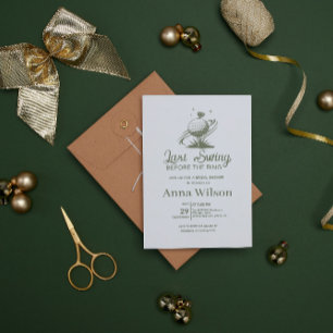 Invitation Dernière balançoire avant la douche de mariage 