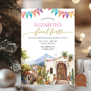 Invitation Dernière fête de soliste Fiesta