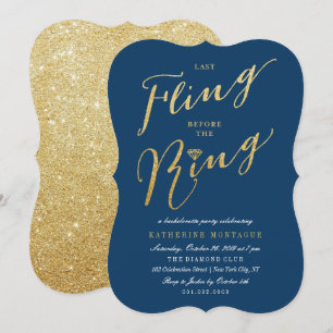 Invitation Dernière Fling Avant Le Ring Chic Bachelorette Par