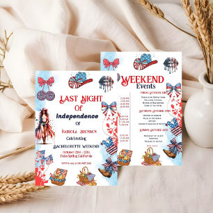 Invitation Dernière nuit d'indépendance 4ème de Bachelorette