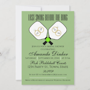 Invitation Dernière swing avant la sage de Mariage de pickleb