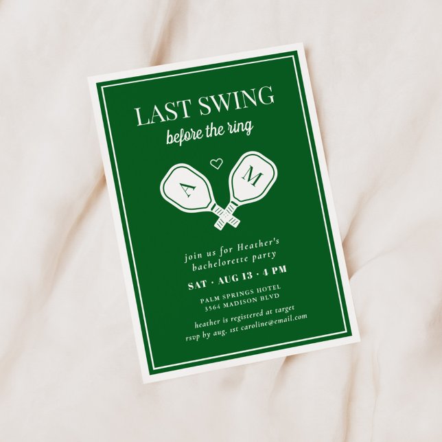 Invitation Dernière swing avant la sonnerie de sonnerie (Créateur téléchargé)