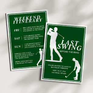 Invitation Dernière swing avant le Ring Golf Bachelor Week-en