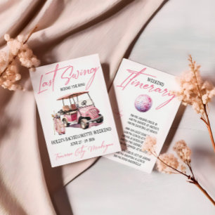 Invitation Dernière Swing, Golfing Bachelorette Week-End Part