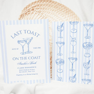 Invitation Dernière Toast sur la Côte Fête de Bachelorette