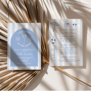 Invitation Dernière Toast Sur La Côte Fête Fantaisiste Dessin