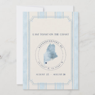 Invitation Dernière Toast sur la Côte Kennebunkport Enterreme