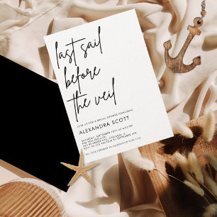 Invitation Dernière voile avant la Fête des mariées nautique 