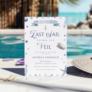 Invitation Dernière voile avant le voile de la Nautical Bache