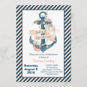 Invitation Dernière voile avant le voile, partie de