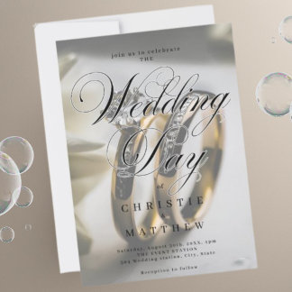 Invitation des anneaux de mariage élégants et mode