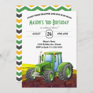 Invitation des Anniversaires de enfants de la ferm