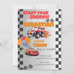 Invitation des Anniversaires de enfants de voiture