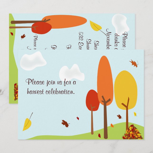 Invitation des arbres de l'automne (Devant / Derrière)