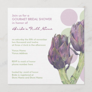 Invitation Des Artichokes violets font l'invitation d'une dou