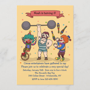 Invitation des artistes de cirque