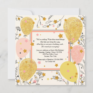 Invitation des ballons de fête