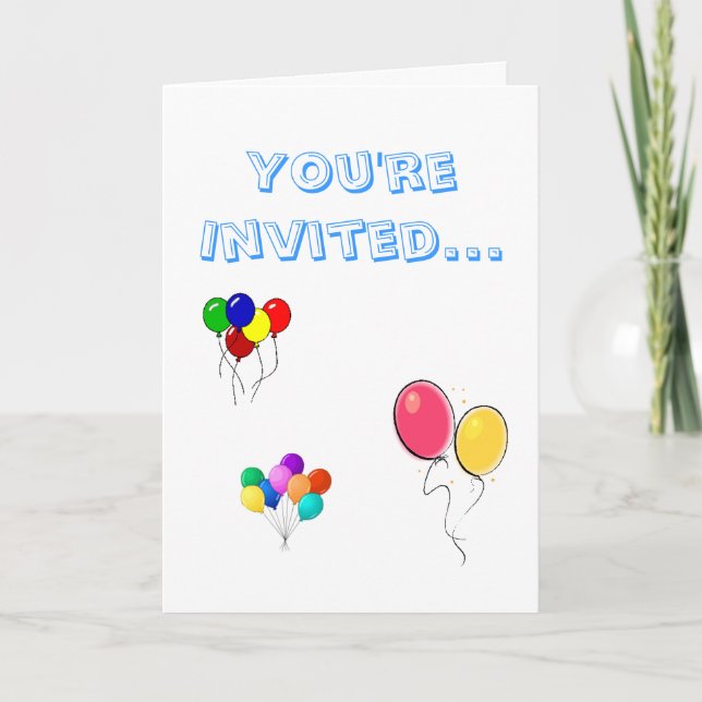 Invitation des ballons, les jolis ballons, balloons5, vous (Devant)