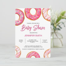 Des beignets roses arrosent le Baby shower des fil