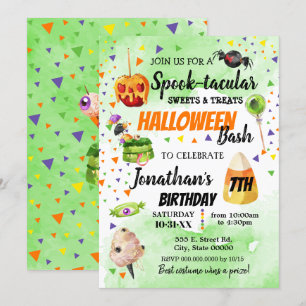 Invitation Des bonbons cuits et régalez l'anniversaire d'hall