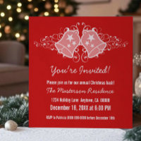 Invitation des cloches et des perles de vacances, 