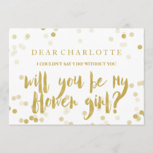 Invitation Des confettis d'or de Faux vous serez ma