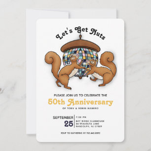 Invitation des écureuils disco 50e anniversaire