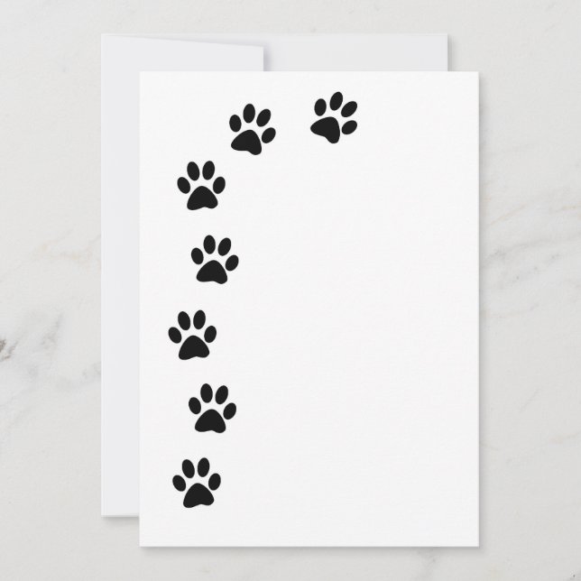 Invitation des Empreintes de pattes noirs (Devant)