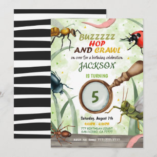Invitation des enfants de l'anniversaire du bogue