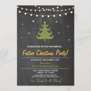 Invitation des étoiles de Noël pour le dîner