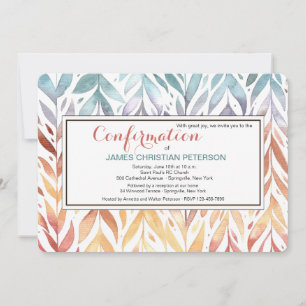 Invitation des Feuilles d'aquarelle