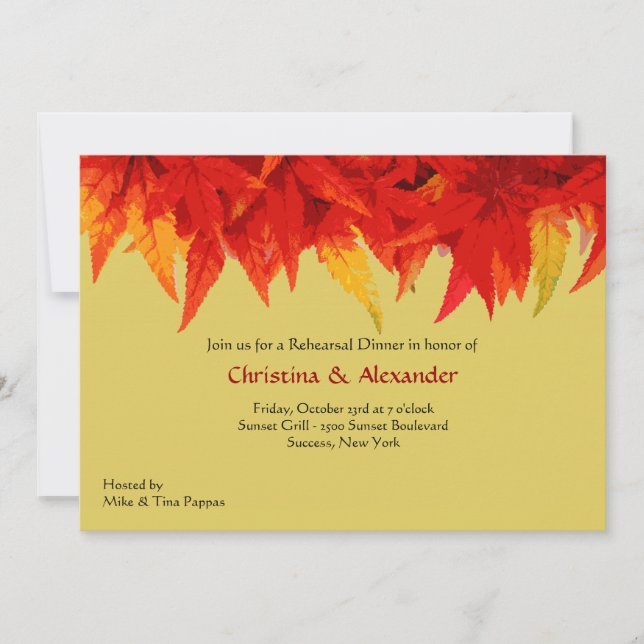 Invitation des Feuilles Écarlates (Devant)