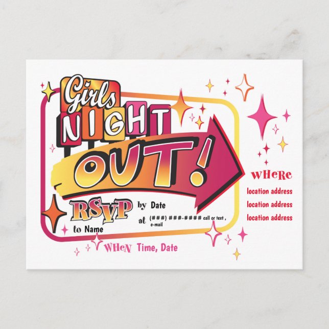 Invitation des filles à sortir la nuit (Devant)